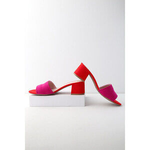 Lulus Jax Fuchsia Suede Mules Pink - Size 8